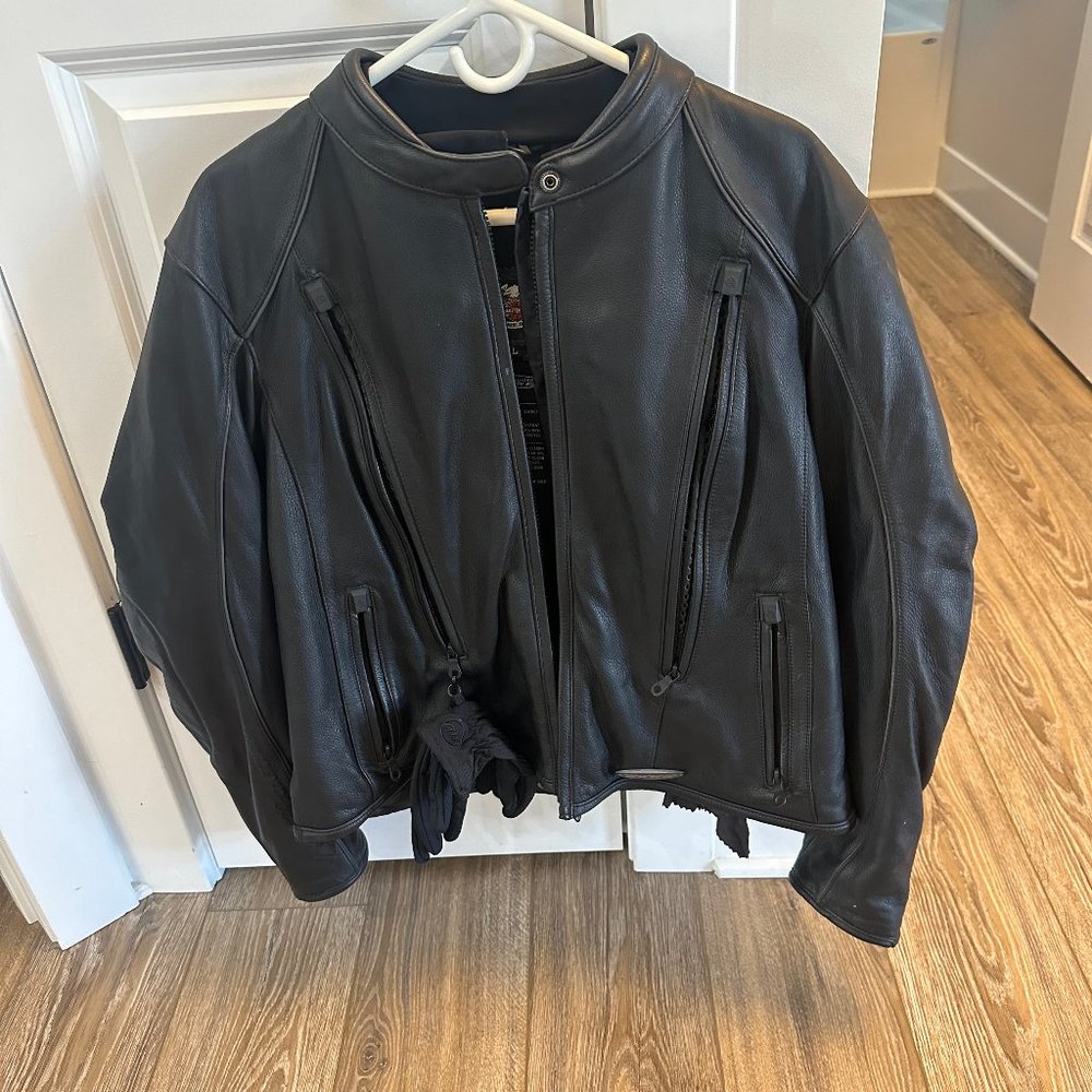 Harley Davidson FXRG Women's XL Triple Vent System Waterproof Leather Jacket